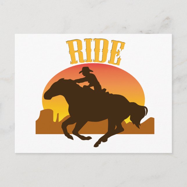 Sunset Ride Postkarte (Vorderseite)