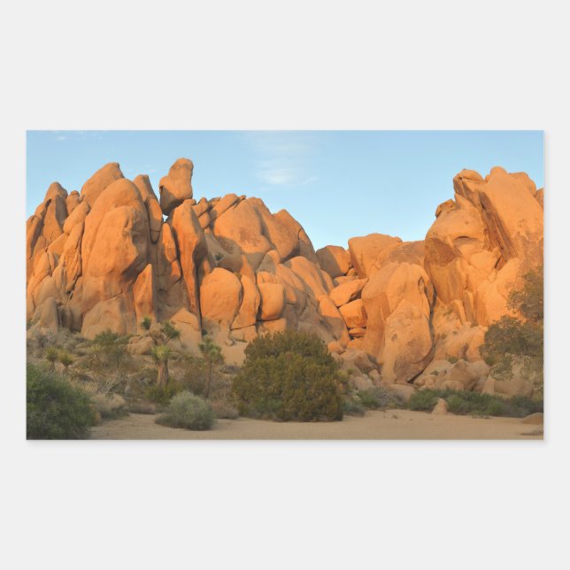 Sunset Rocks at Joshua Tree Rechteckiger Aufkleber (Vorderseite)