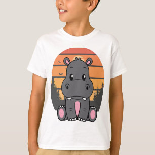 Sunset Safari Hippo T - Shirt