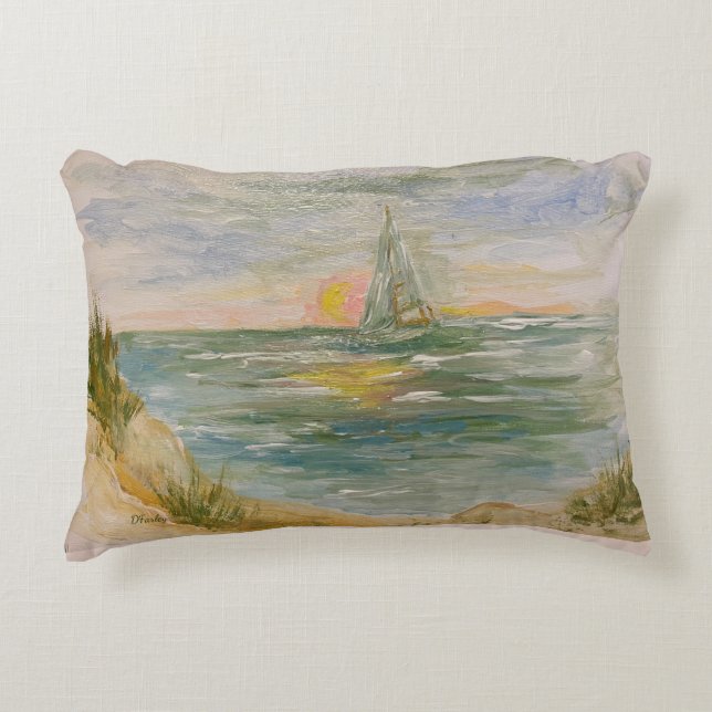 Sunset Sail Accent Pillow Dekokissen (Vorderseite)