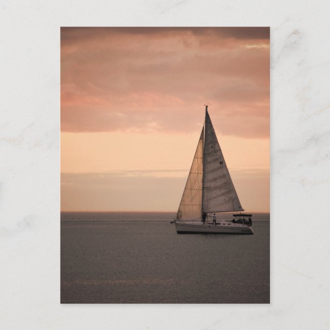 Sunset Sail Postcard Postkarte (Vorderseite)