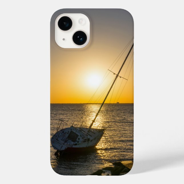 Sunset Sailboat Shipwreck Golf Breeze FL Case-Mate iPhone Hülle (Rückseite)