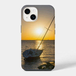 Sunset Sailboat Shipwreck Golf Breeze FL iPhone 14 Hülle