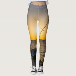 Sunset Sailboat Shipwreck Golf Breeze FL Leggings