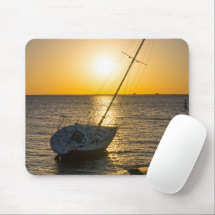 Sunset Sailboat Shipwreck Golf Breeze Mouse Pad Mousepad