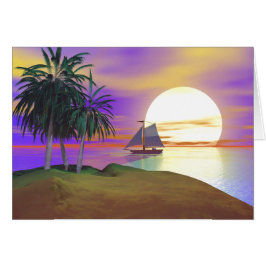 Sunset Sailing Card