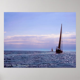 Sunset Sailing Print Poster