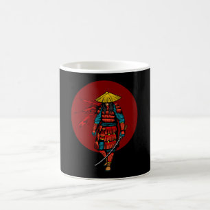 Sunset Samurai Warrior mit Katana Kaffeetasse