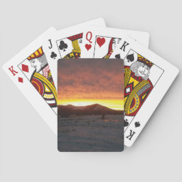 Sunset-Schnee-Spielkarten Spielkarten