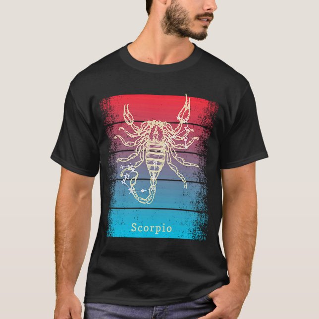 Sunset Scorpio Zodiac T-Shirt (Vorderseite)