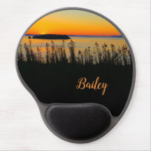 Sunset Sea Gel Maus Pad, eigener Name, Naturszene