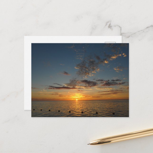 Sunset Sea Postkarte (Vorderseite/Rückseite Beispiel)