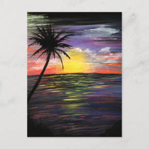 Sunset Sea Postkarte
