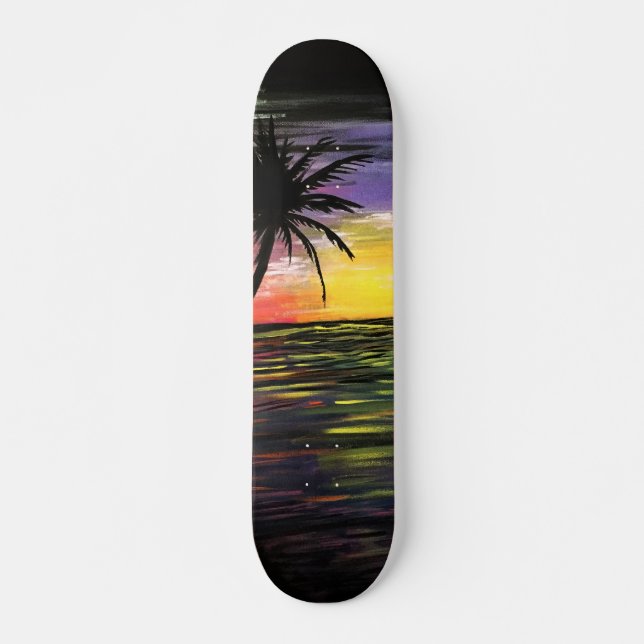 Sunset Sea Skateboard (Vorne)