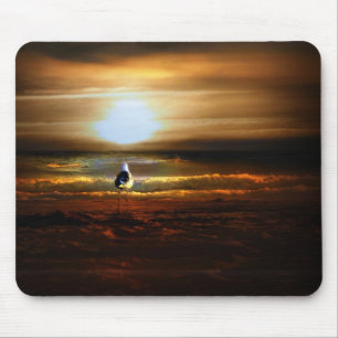 Sunset Seagull Mousepad