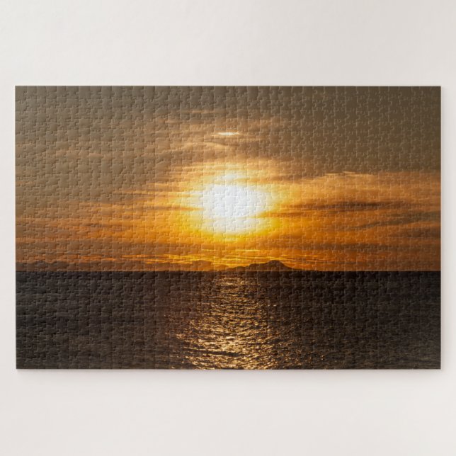 Sunset Seascape Foto Puzzle (Horizontal)