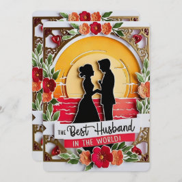 "Sunset Serenade" Best Husband Card Feiertagskarte