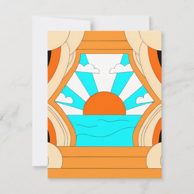 Sunset Serenity Canvas - Stunning Art Print Mitteilungskarte (Vorderseite)