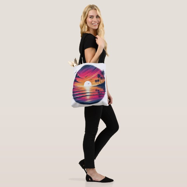 Sunset Serenity – Coastal Dreamscape Tote (Am Model)