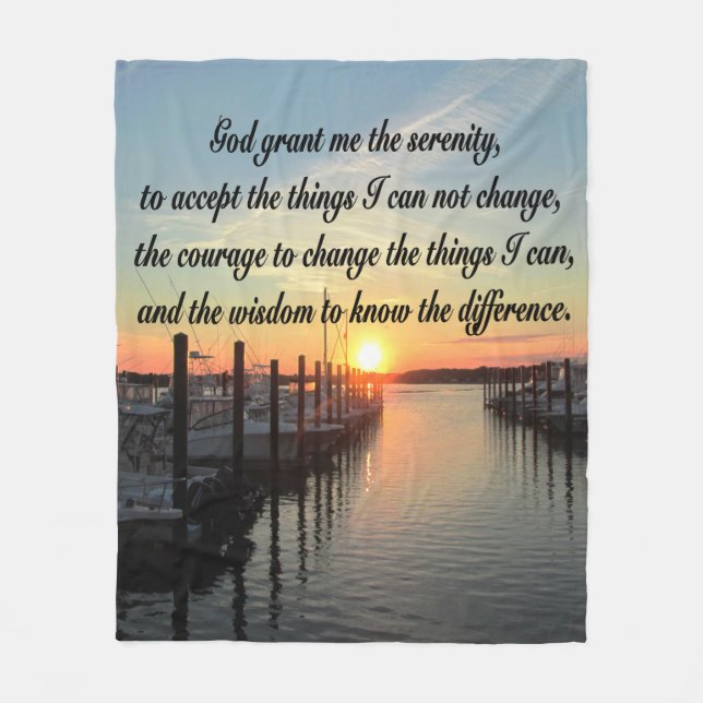 SUNSET SERENITY PRAYER FLEECE BLANKET (Vorderseite)