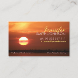 Sunset Shine Business Card Visitenkarte