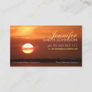 Sunset Shine Business Card Visitenkarte