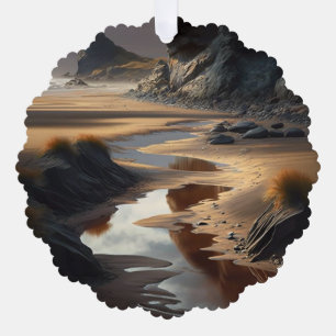 Sunset Shore Ornament Karte