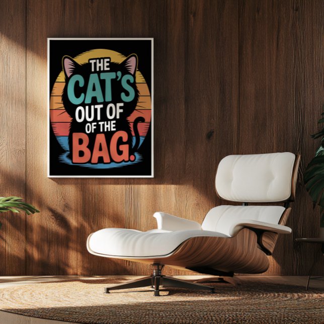 Sunset Silhouette Feline Secret Poster (Von Creator hochgeladen)