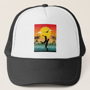Sunset Silhouette Lover Summer Vibes Romantisches Truckerkappe