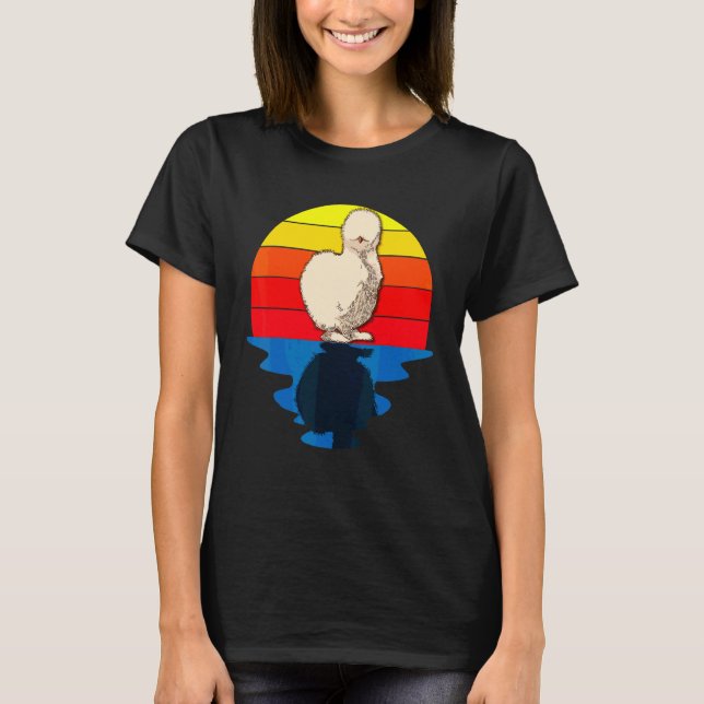 Sunset Silkie Huhn T-Shirt (Vorderseite)
