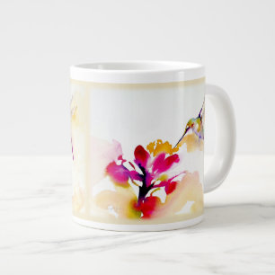 "Sunset Sip" Hummingbird Print Jumbo-Tasse