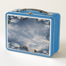 Sunset Skies Fraktal Metall Brotdose