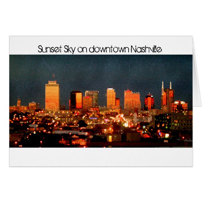 Sunset Sky in Downtown Nashville (Vorderseite (Horizontal))