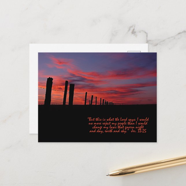Sunset Sky Inspiration Postkarte (Vorderseite/Rückseite Beispiel)