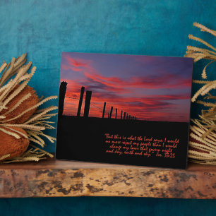 Sunset Sky Inspirational Plaque Fotoplatte