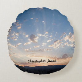 Sunset Sky Personalisiert Rundes Kissen