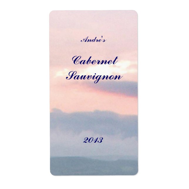 Sunset Sky Wine Label (Vorne)