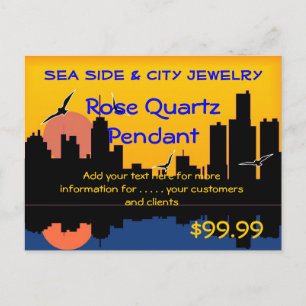 Sunset Skyline Display Postkarte