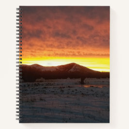 Sunset Snow Spiral Notebook Notizbuch