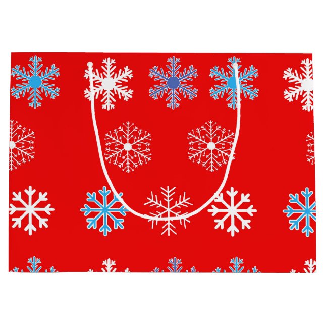Sunset Snowflake Große Geschenktasche Geschenktüte (Vorderseite)