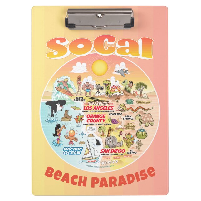 Sunset SoCal Klemmbrett (Vorderseite)