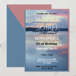 Sunset Soiree Geburtstagsfeier Einladung