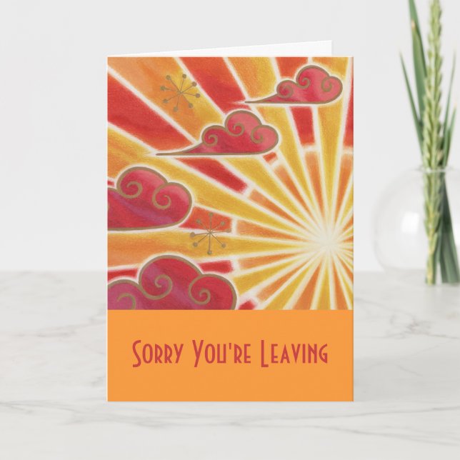 Sunset 'Sorry you're Verlass' card orange Karte (Vorderseite)
