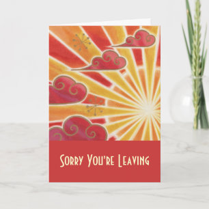 Sunset 'Sorry you're Verlass' Karte rot