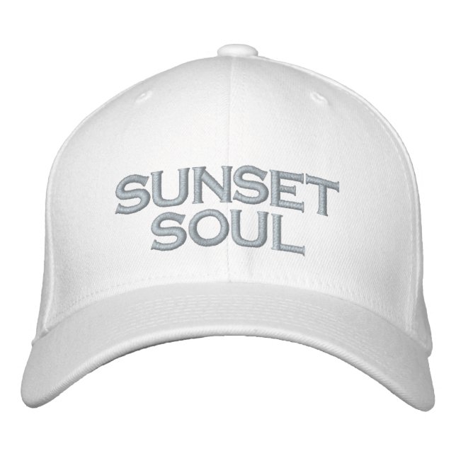 SUNSET SOUL Beach Seeblick Bestickte Baseballkappe (Vorderseite)