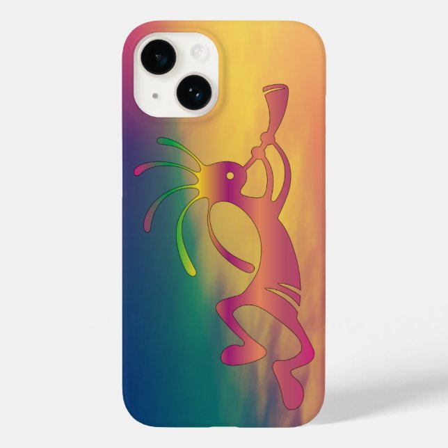 Sunset Southwest Kokopelli Case-Mate iPhone Hülle (Rückseite)