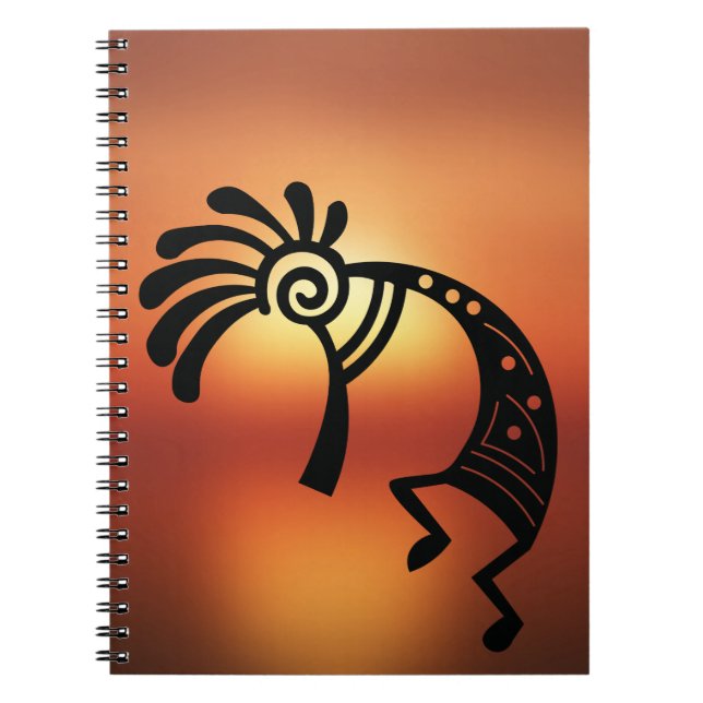 Sunset Southwest Kokopelli Notebook Notizblock (Vorderseite)