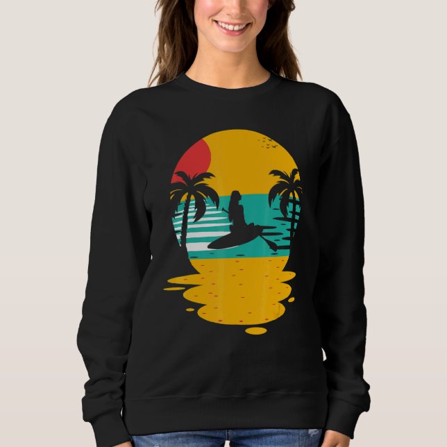Sunset Stand Up Paddleboarder Paddleboarding Tropi Sweatshirt (Vorderseite)