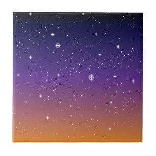 Sunset Starry Night Sky Fliese