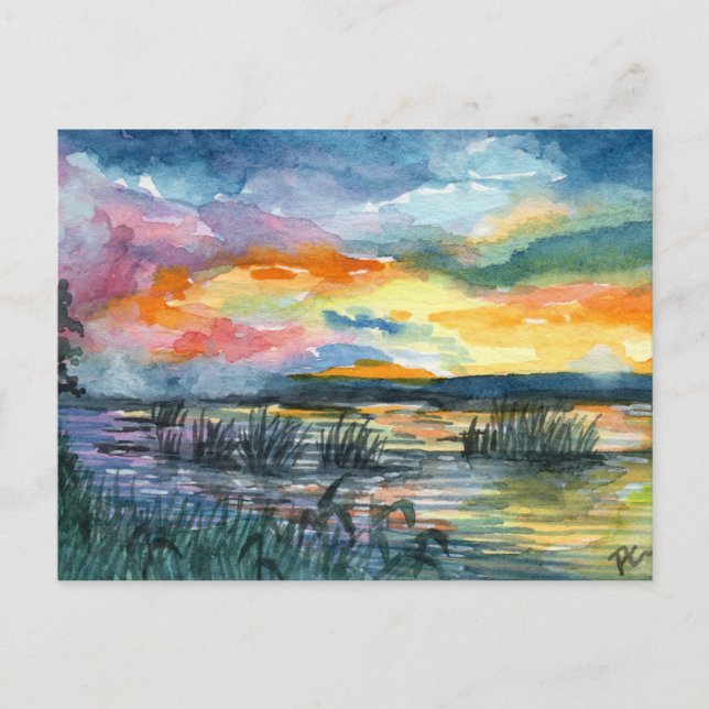 Sunset-Studie #02 Postkarte (Vorderseite)